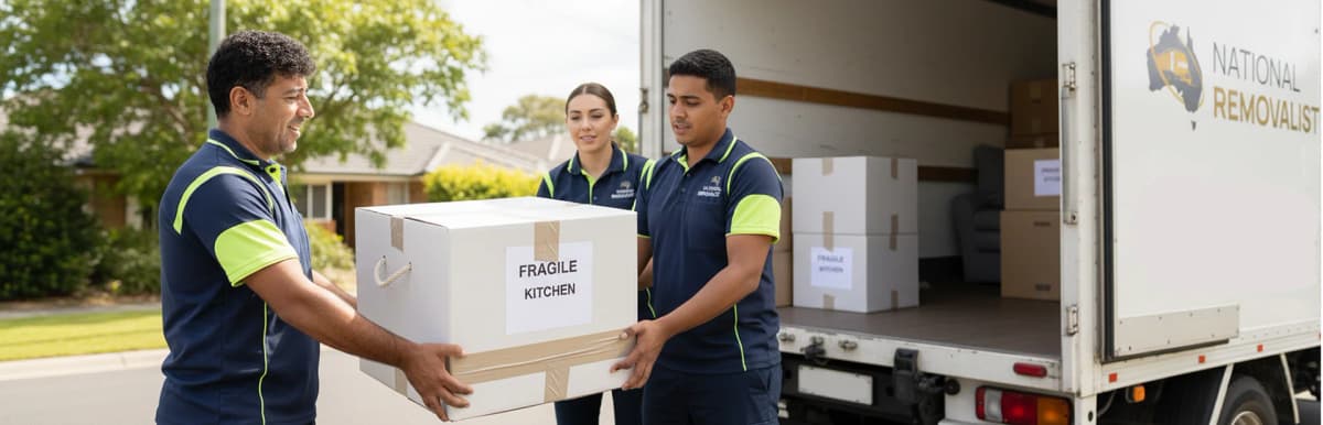 Interstate moving truck loading